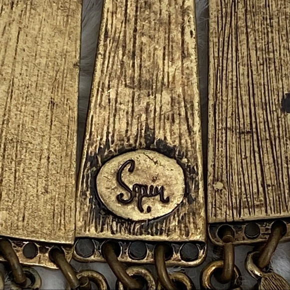 Sequin Brand Long Art Deco Rhinestone Necklace - Picture 9 of 13